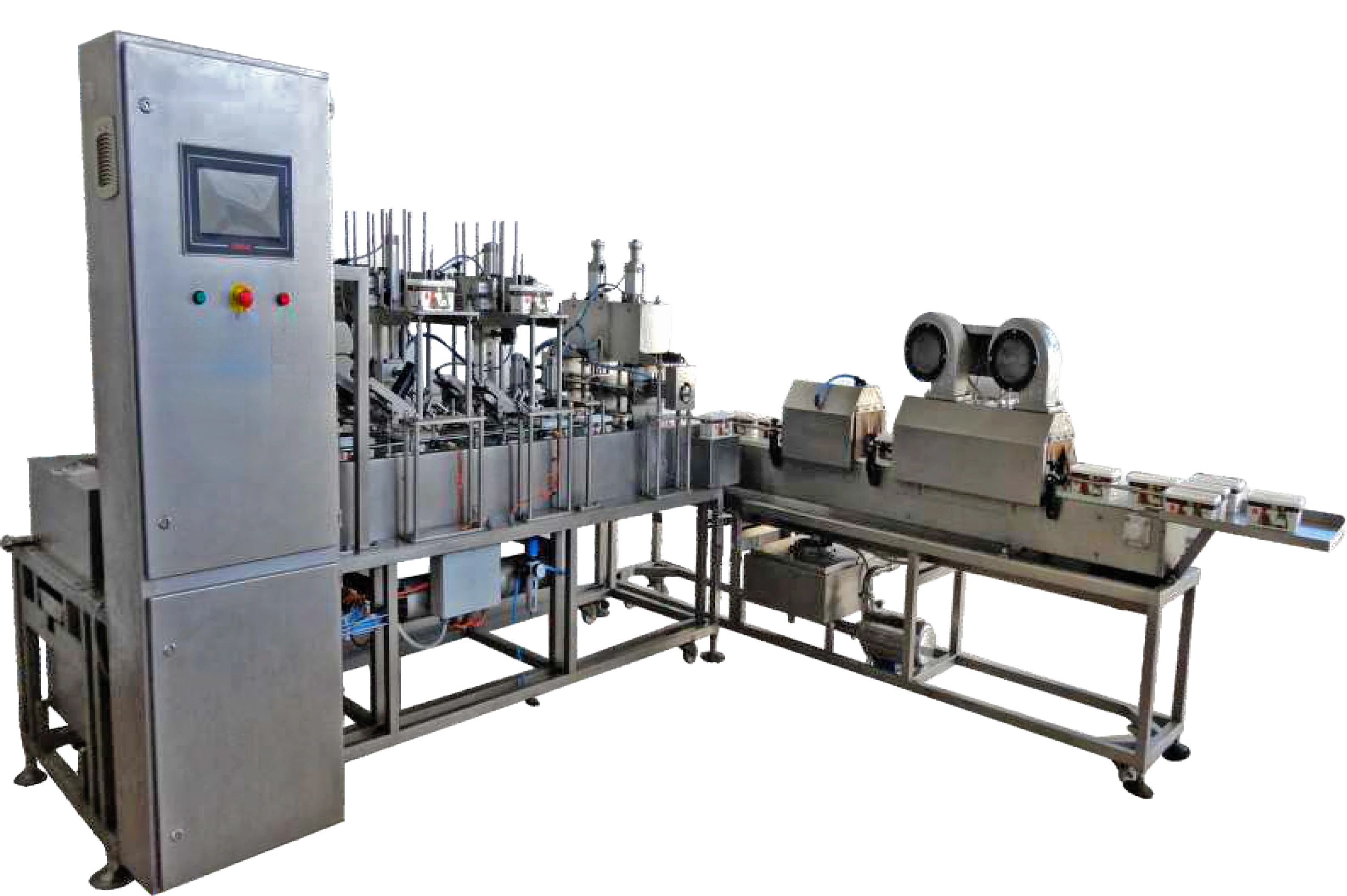 Envasadora lineal de barras de queso de alta humedad — vista general del equipo